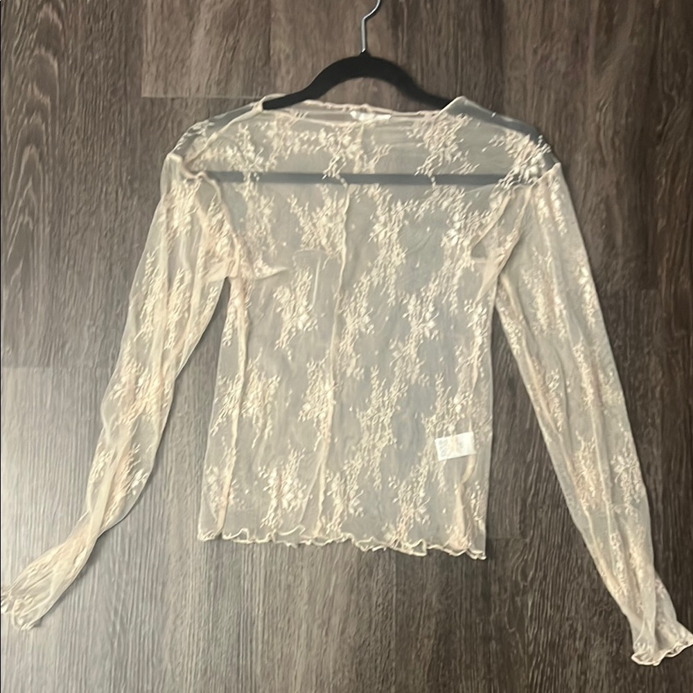 Elegant Cream Lace Top